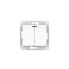 GLOSSA 2-клавишный ВЫКЛЮЧАТЕЛЬ с подсветкой, сх.5а, 10АХ, быстрозажимные клеммы, БЕЛЫЙ Systeme Electric GSL000153S