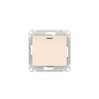 GLOSSA 1-клавишный ПЕРЕКЛЮЧАТЕЛЬ с подсветкой ,сх.6а, 10АХ, быстрозажимные клеммы, БЕЖЕВЫЙ Systeme Electric GSL000263S