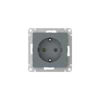 ATLASDESIGN РОЗЕТКА с заземлением, 16А, быстрозажимные клеммы, ГРИФЕЛЬ Systeme Electric ATN000743S