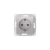 ATLASDESIGN РОЗЕТКА с заземлением, 16А, быстрозажимные клеммы, АЛЮМИНИЙ Systeme Electric ATN000343S