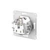 ATLASDESIGN РОЗЕТКА с заземлением, 16А, быстрозажимные клеммы, АКВАМАРИН Systeme Electric ATN001143S