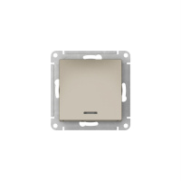 ATLASDESIGN 1-клавишный ВЫКЛЮЧАТЕЛЬ с подсветкой ,сх.1а, 10АХ,мех., быстрозажимные клеммы, ШАМПАНЬ Systeme Electric ATN000513S