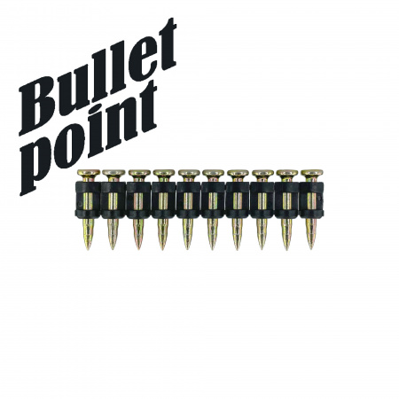 Гвозди усиленные по бетону  и металлу  CN EG bullet point 3.05х22 мм (1000 шт) Toua 30522stepEGBP