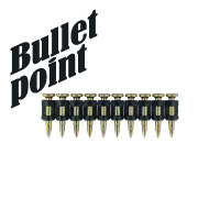 Гвозди усиленные по бетону  и металлу  CN EG bullet point 3.05х22 мм (1000 шт) Toua 30522stepEGBP
