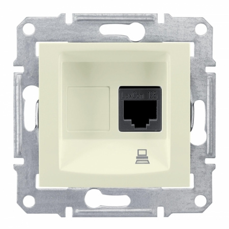 SDN4300147 Sedna Розетка компьютерная RJ45 категория 5е в рамку бежевая Schneider Electric 