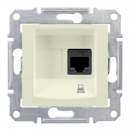 Sedna Розетка компьютерная RJ45 категория 5е в рамку бежевая Schneider Electric SDN4300147