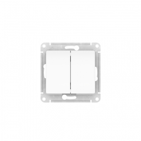 GLOSSA 2-клавишный ПЕРЕКЛЮЧАТЕЛЬ, сх.6/2, 10АХ, быстрозажимные клеммы, БЕЛЫЙ Systeme Electric GSL000165S