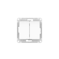 GLOSSA 2-клавишный ПЕРЕКЛЮЧАТЕЛЬ, сх.6/2, 10АХ, быстрозажимные клеммы, БЕЛЫЙ Systeme Electric GSL000165S