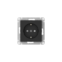 ATLASDESIGN РОЗЕТКА с заземлением со шторками, 16А, быстрозажимные клеммы, КАРБОН Systeme Electric ATN001045S