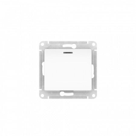 GLOSSA 1-клавишный ПЕРЕКЛЮЧАТЕЛЬ с подсветкой , сх.6а, 10АХ, быстрозажимные клеммы, БЕЛЫЙ Systeme Electric GSL000163S