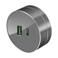 MultiTrack Розетка 2хUSB (тип А+С) 18Вт, 5В/3А Графит Systeme Electric MTK13003G