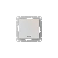 ATLASDESIGN 1-клавишный ПЕРЕКЛЮЧАТЕЛЬ с подсветкой, сх.6а, 10АХ, быстрозажимные клеммы, ЖЕМЧУГ Systeme Electric ATN000463S