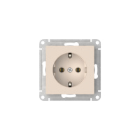 ATLASDESIGN РОЗЕТКА с заземлением, 16А, быстрозажимные клеммы, БЕЖЕВЫЙ Systeme Electric ATN000243S