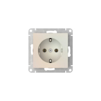 ATLASDESIGN РОЗЕТКА с заземлением, 16А, быстрозажимные клеммы, ЖЕМЧУГ Systeme Electric ATN000443S