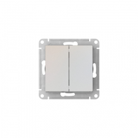 ATLASDESIGN 2-клавишный ПЕРЕКЛЮЧАТЕЛЬ, сх.6/2, 10АХ, быстрозажимные клеммы, ЖЕМЧУГ Systeme Electric ATN000465S