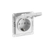 ATLASDESIGN РОЗЕТКА с заземлемлением со шторкой с крышкой, 16А ,IP20, быстрозажимные клеммы, БЕЛЫЙ Systeme Electric ATN000146S
