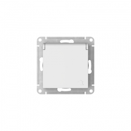 ATLASDESIGN РОЗЕТКА с заземлемлением со шторкой с крышкой, 16А ,IP20, быстрозажимные клеммы, БЕЛЫЙ Systeme Electric ATN000146S