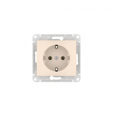 GSL000243S GLOSSA РОЗЕТКА с заземлением, 16А, быстрозажимные клеммы, БЕЖЕВЫЙ Systeme Electric 