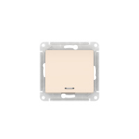 GLOSSA 1-клавишный ВЫКЛЮЧАТЕЛЬ с подсветкой, сх.1а, 10АХ, быстрозажимные клеммы, БЕЖЕВЫЙ Systeme Electric GSL000213S