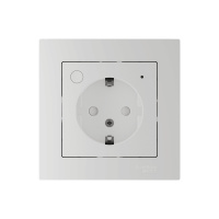 ATLASDESIGN SMART РОЗЕТКА с заземл., со шт., Zigbee, L+N, 16А, мех., БЕЛЫЙ Systeme Electric ATN000145Z