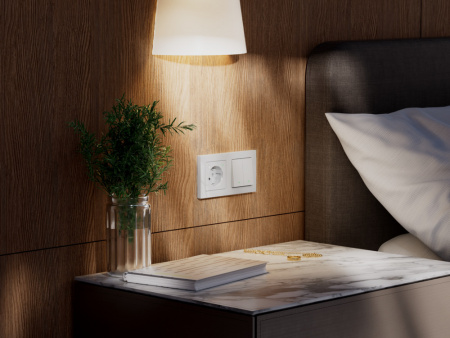 ATN000153Z ATLASDESIGN SMART 2-кл. ВЫКЛЮЧАТЕЛЬ с подсв., Zigbee, сх.5, L+N, 10А, мех., БЕЛЫЙ Systeme Electric 