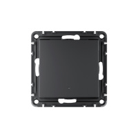 ATLASDESIGN SMART 1-кл. ВЫКЛЮЧАТЕЛЬ с подсв., Zigbee, сх.1, L+N, 10А, мех., КАРБОН Systeme Electric ATN001013Z