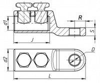 Наконечник болтовой 2НБ-2-002 (70-120) со срывнымиболтами ЗЭТАРУС zeta10545