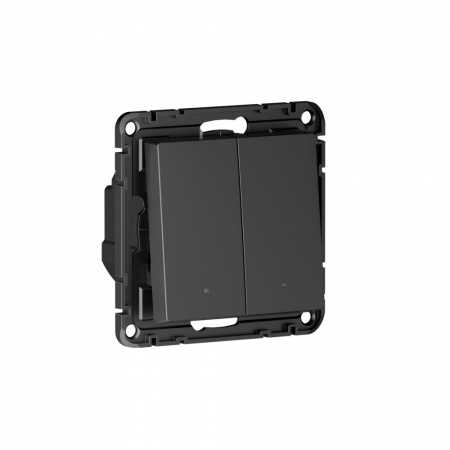 ATN001053Z ATLASDESIGN SMART 2-кл. ВЫКЛЮЧАТЕЛЬ с подсв., Zigbee, сх.5, L+N, 10А, мех., КАРБОН Systeme Electric 