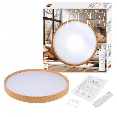 5052680 Светильник светодиодный диммируемый ДБО-72w с регулировкой температуры 3000-6500K 5760Лм IP20 ''PINE'' JazzWay 