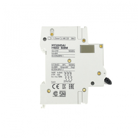 Автоматический выключатель HGD63P 3PMCS0000C 00040 3 полюса, 40А, ток к.з. 10kA, хар-ка C Элком 13.04.000907