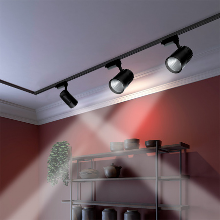 5026162 Светильник светодиодный трековый на шинопровод ДПО-32w 4000K 24 град. BL (чёрный) IP40 PTR 1732 JazzWay 