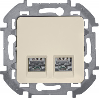Розетка компьютерная двойная RJ45 категория 5Е UTP слоновая кость INSPIRIA IEK 673836