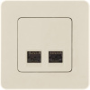 Розетка компьютерная двойная RJ45 категория 5Е UTP слоновая кость INSPIRIA IEK 673836