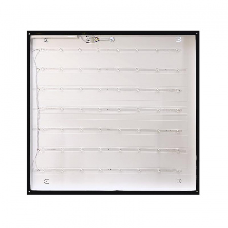 5062047 Светильник светодиодный ДВО-40w 588*588*25 6500K опаловый Грильято IP40 3800Лм черный JazzWay 