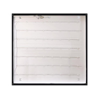 Светильник светодиодный ДВО-40w 588*588*25 6500K опаловый Грильято IP40 3800Лм черный JazzWay 5062047