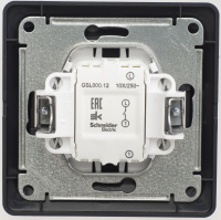 Выключатель одноклавишный, схема 1, в сборе, шоколад Systeme Electric GSL000812