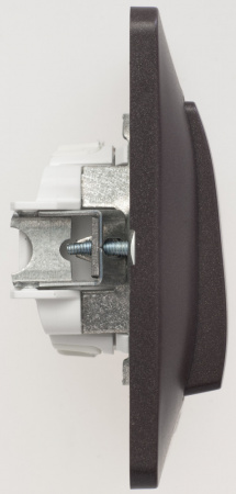 Выключатель одноклавишный, схема 1, в сборе, шоколад Systeme Electric GSL000812