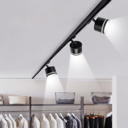 Светильник светодиодный трековый на шинопровод ДПО GX53 PTR 31 GX53 BL 230V IP2 без лампы черный корпус JazzWay 5052239