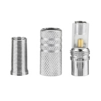 Разъем антенный на кабель, штекер-TV никель с пружиной, REXANT 06-0016-A