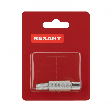 06-0016-A Разъем антенный на кабель, штекер-TV никель с пружиной, REXANT 