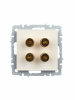 BRITE Аудиорозетка 4 поста РА10-БрЖ жемчуг IEK BR-S40-K36