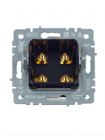 BRITE Аудиорозетка 4 поста РА10-БрЖ жемчуг IEK BR-S40-K36