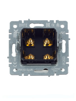 BRITE Аудиорозетка 4 поста РА10-БрЖ жемчуг IEK BR-S40-K36