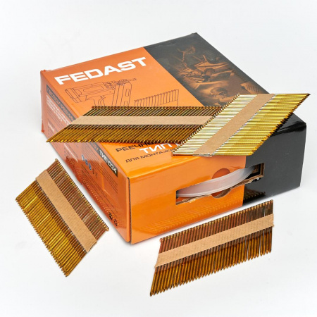 Реечные гвозди по дереву тип D34 (3.05х90. RIEG гальв. кольц. накат., 2000 шт/уп) Fedast FD30590RIEG