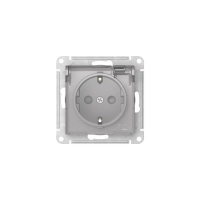 ATLASDESIGN AQUA РОЗЕТКА с заземлением со шторками с прозрачной крышкой, 16А,IP44, быстрозажимные клеммы,АЛЮМИН Systeme Electric ATN440346S