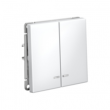 ARTGALLERY 2-клавишный ВЫКЛЮЧАТЕЛЬ с подсветкой, сх.5а, 10АХ, механизм, быстрозажимные клеммы, ЛОТОС Systeme Electric GAL001353S