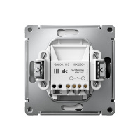 ARTGALLERY 1-клавишный ВЫКЛЮЧАТЕЛЬ, 10АХ, механизм, быстрозажимные клеммы, БЕЛЫЙ Systeme Electric GAL000111S