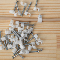 Крепеж кабеля круглый 3 мм, белый (50 шт/уп) REXANT 07-4003