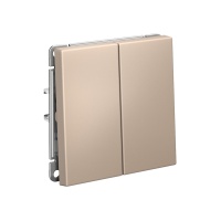 ARTGALLERY 2-клавишный ПЕРЕКЛЮЧАТЕЛЬ, 10АХ, механизм, быстрозажимные клеммы, ПЕСОЧНЫЙ Systeme Electric GAL001265S