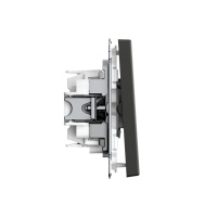 ARTGALLERY 2-клавишный ПЕРЕКЛЮЧАТЕЛЬ, 10АХ, механизм, быстрозажимные клеммы, БАЗАЛЬТ Systeme Electric GAL001465S